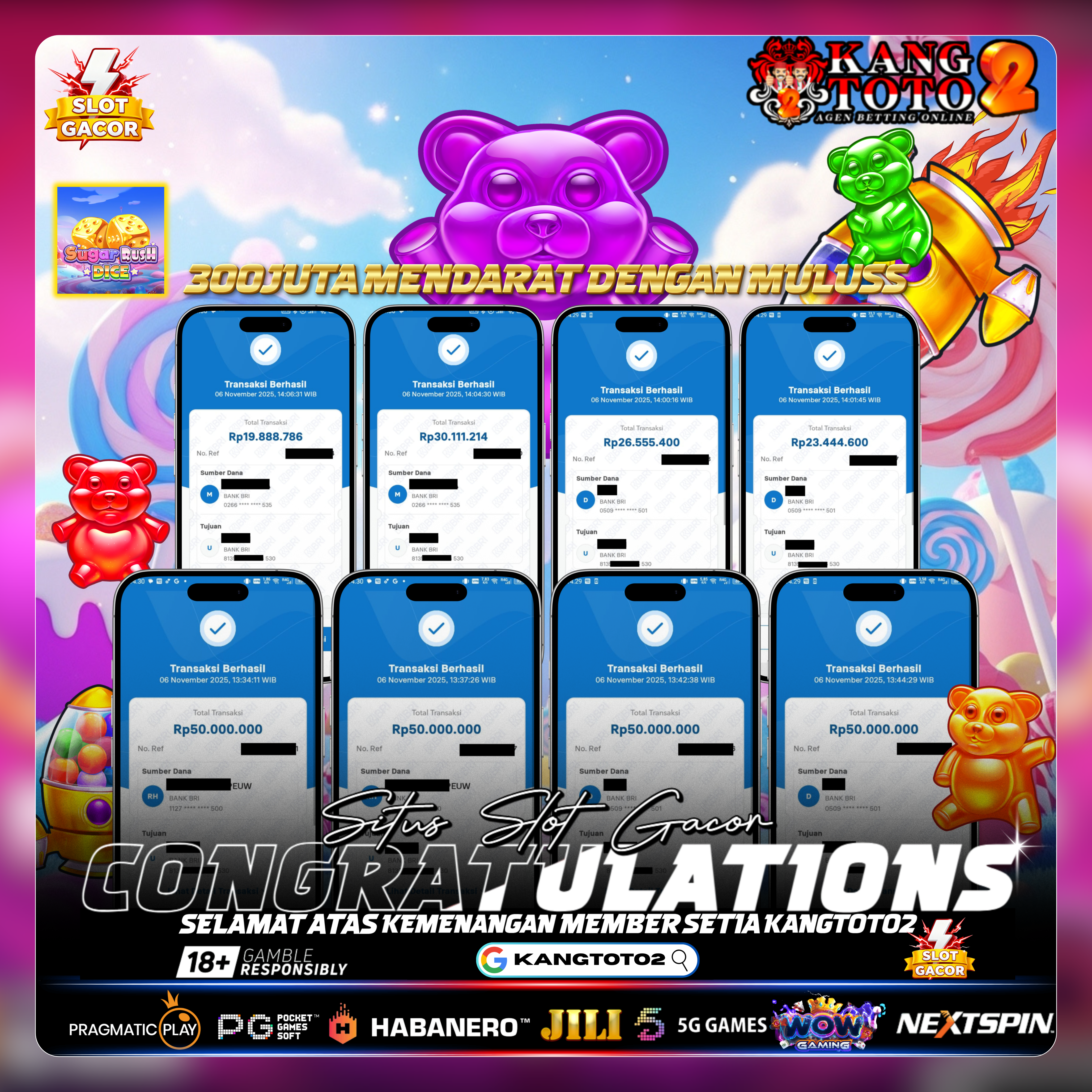 MENANG BESAR 300 JUTA