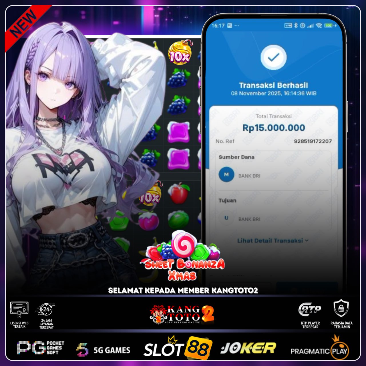 MENANG 15 JUTA DI SWEET BONANZA XMAS