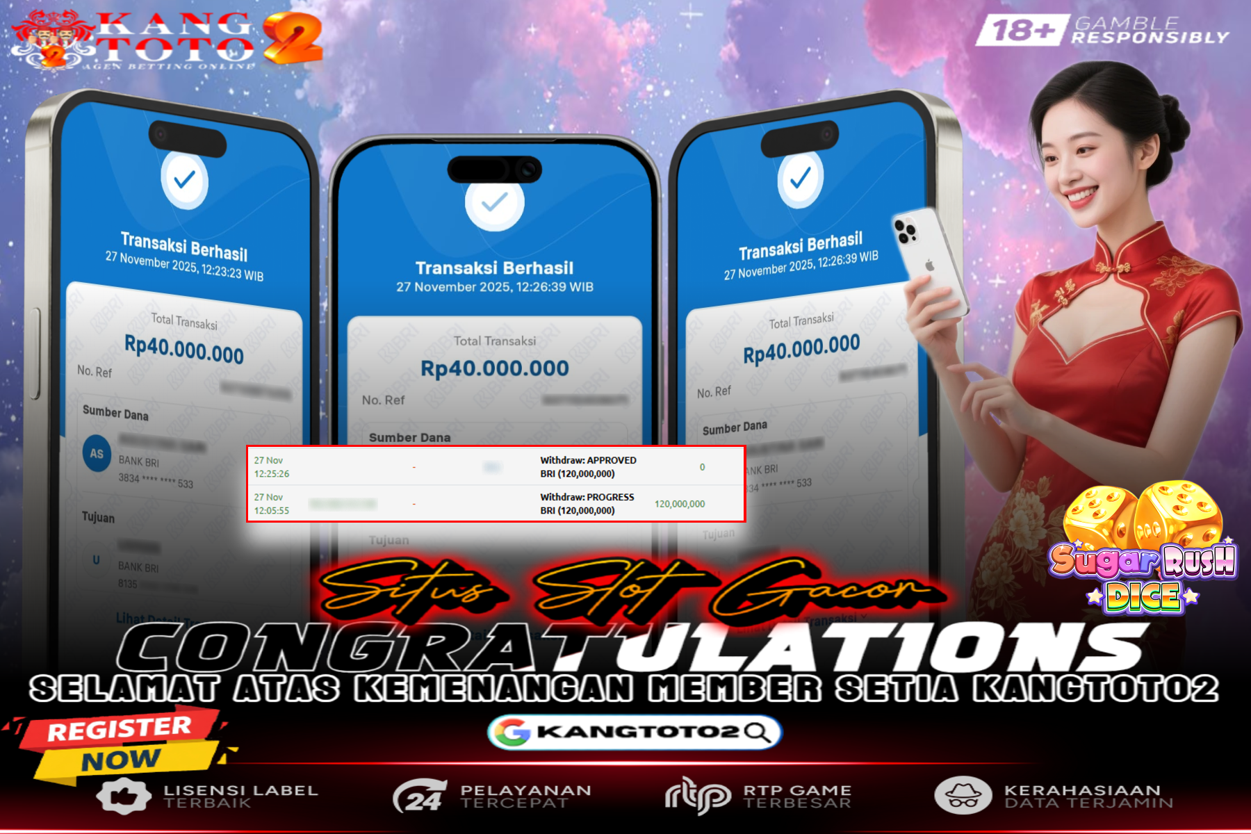 120 Juta Menang di Sugar Rus Dice