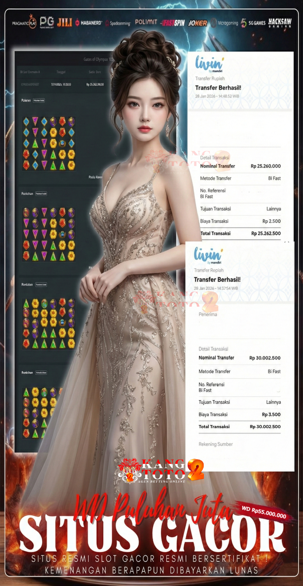 PRAGMATIC PLAY - GATES FF OLYMPUS Rp55.000.000 LUNAS