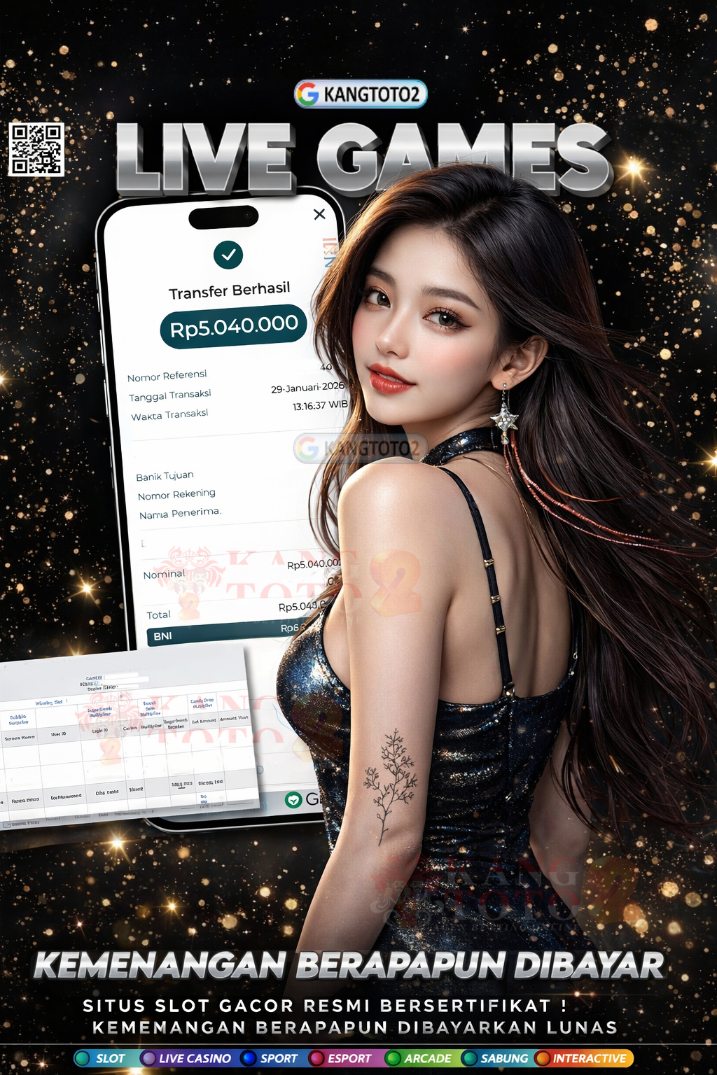 PRAGMATIC PLAY - JACKPOT LIVE CASINO BACCARAT Rp5.040.000 LUNAS