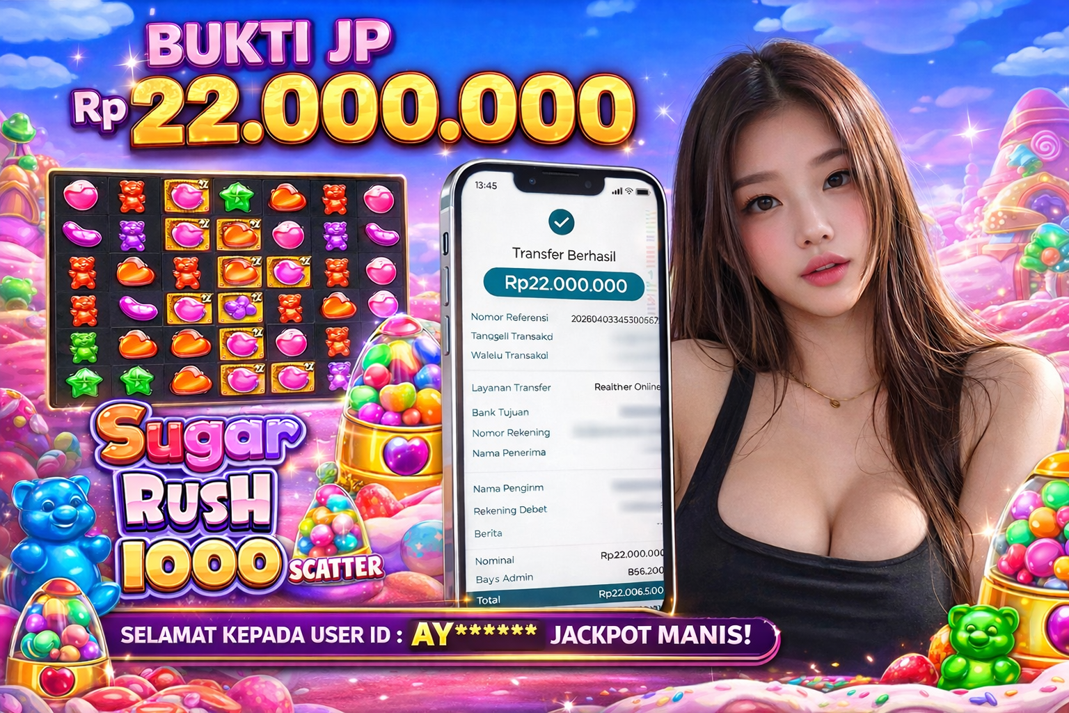 MELEDAK 22JT SUGAR RUSH X1000