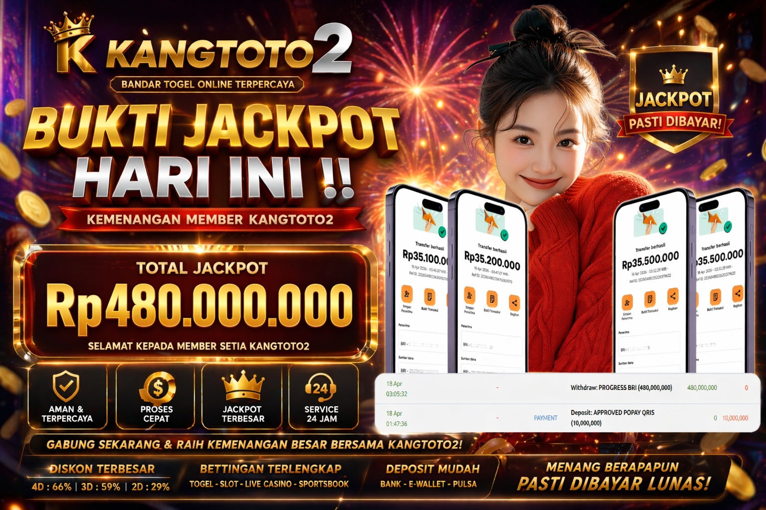 Hasil luar biasa! 🎉 Pencapaian fantastis 480JT — waktunya kamu juga ikut merasakan momen gacormu