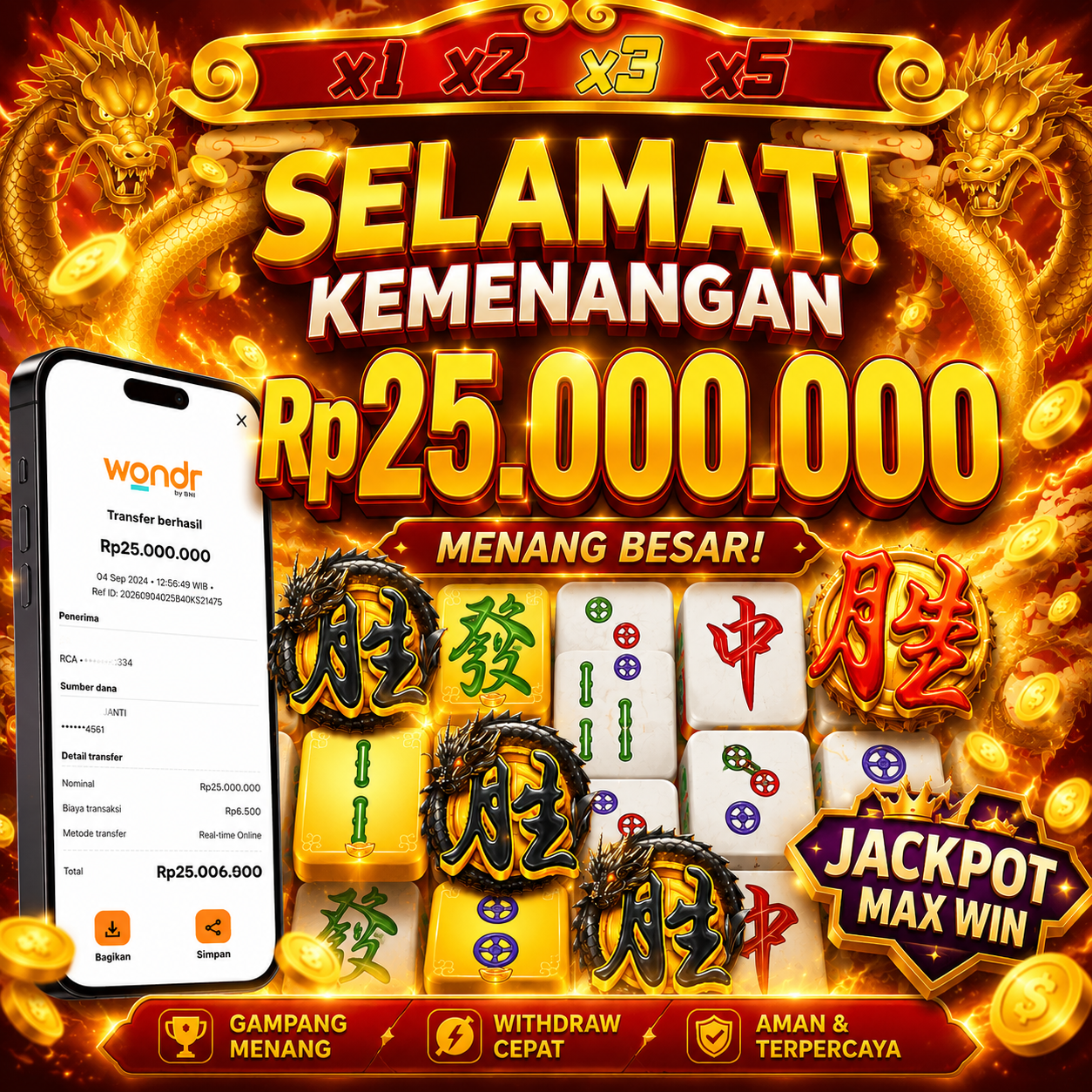 3 NAGA HITAM TURUN!!!
