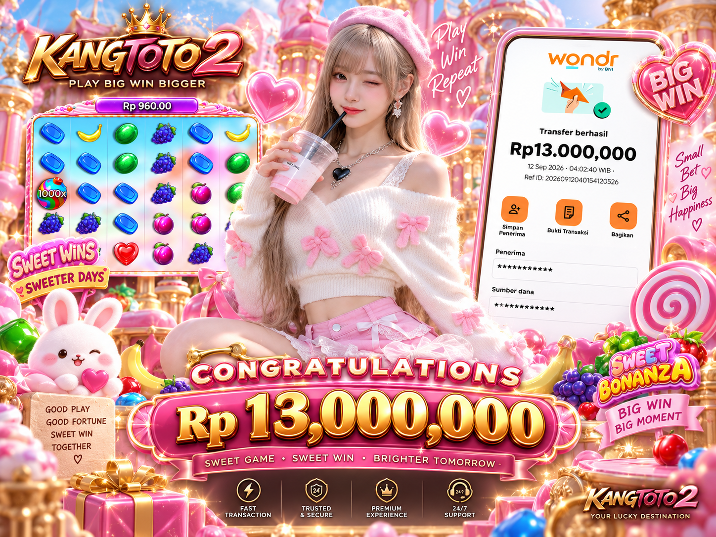13JT MENDARAT KE REKENING AKANG!
