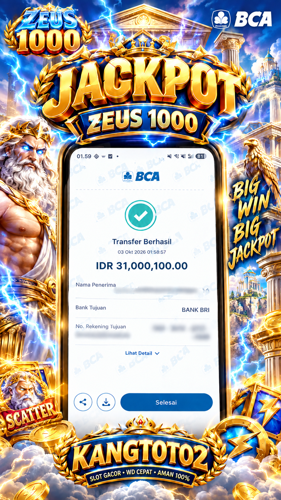 JACKPOT zeus 1000